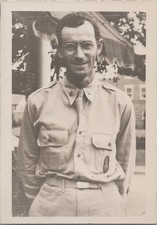 WW2 Photo of US Army Officer Portrait In Uniform With Glasses