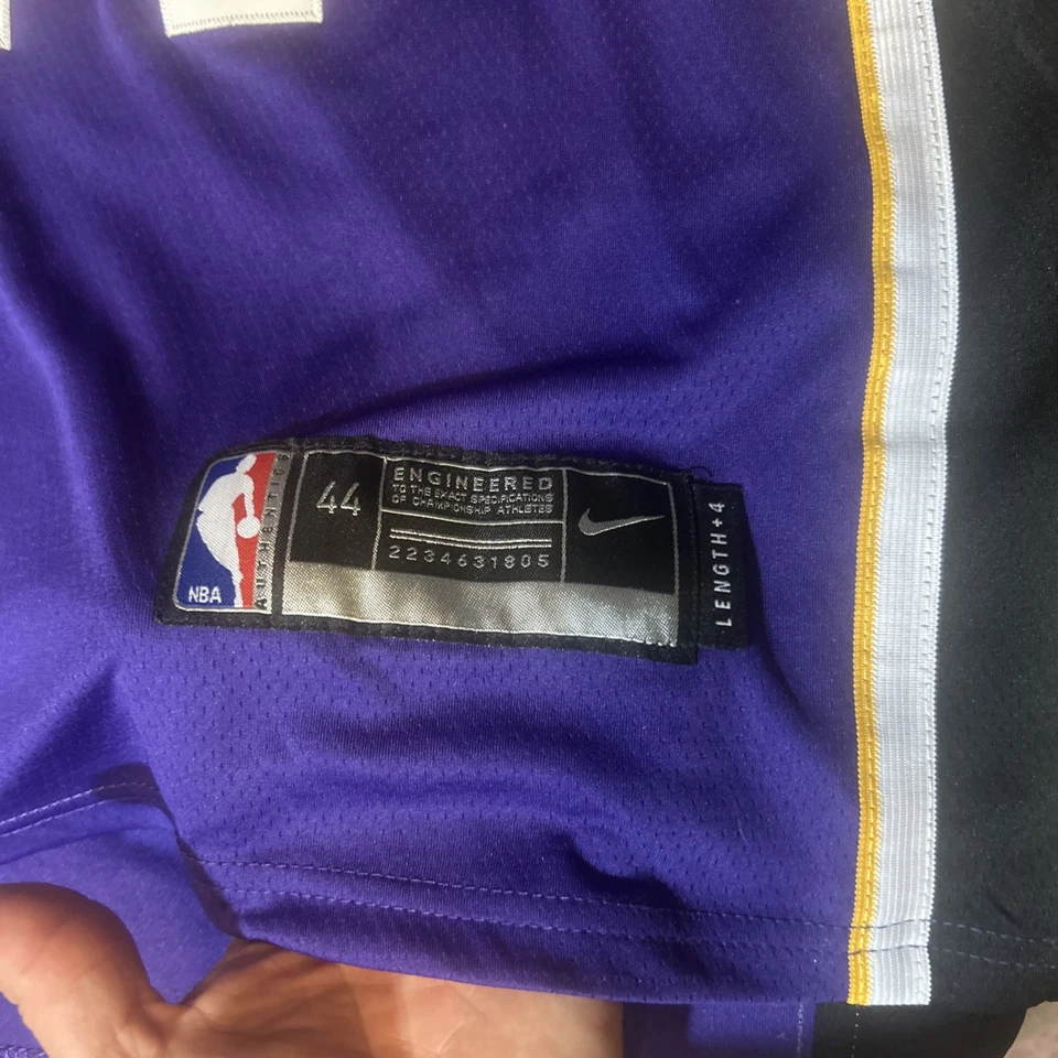 Camiseta Nike Brandon Ingram Los Angleles Lakers Talla 44 Parche Deseo Púrpura #14 Usada en Excelente Condición Foto 3 de 4