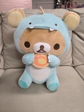 San-X Rilakkuma Round1 Exclusive: 16" Dinosaur Holding Fire Plush NWT