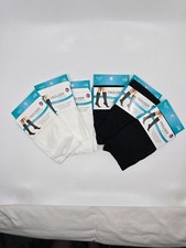 On The Go Trouser Socks Black White Women Size 5-10 6 Pairs Mix