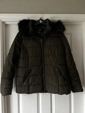 Women's Khaki Green Puffer Jacket EU L (medium)