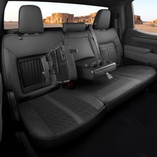 for Chevy Silverado GMC Sierra Leather Seat Covers, Crew Cab 1500 2019-2026, 2