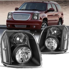 For 2007-2014 GMC Yukon Denali XL1500 2500 Left&Right Side Halogen Headlights