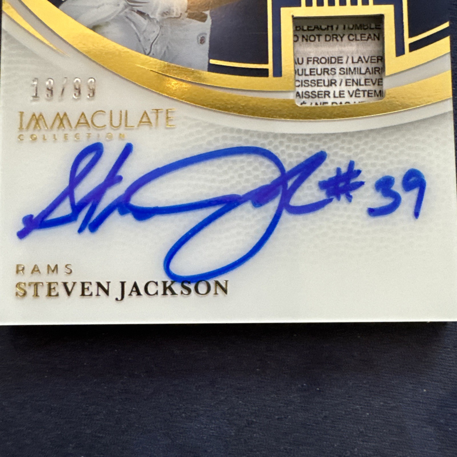 2025 Panini Immaculate Collection-Players Auto Steven Jackson #IPCA-SJN Rams /99 view 4