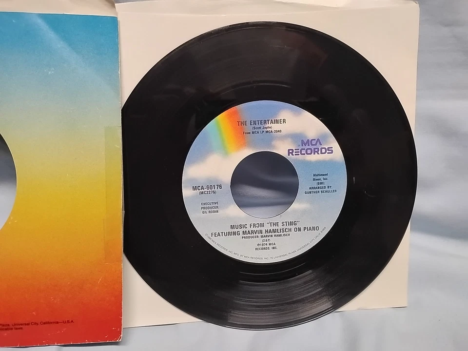 Marvin Hamlisch Music From "The Sting" 45 RPM MCA Records MCA-60176 1980 Foto 2 de 3