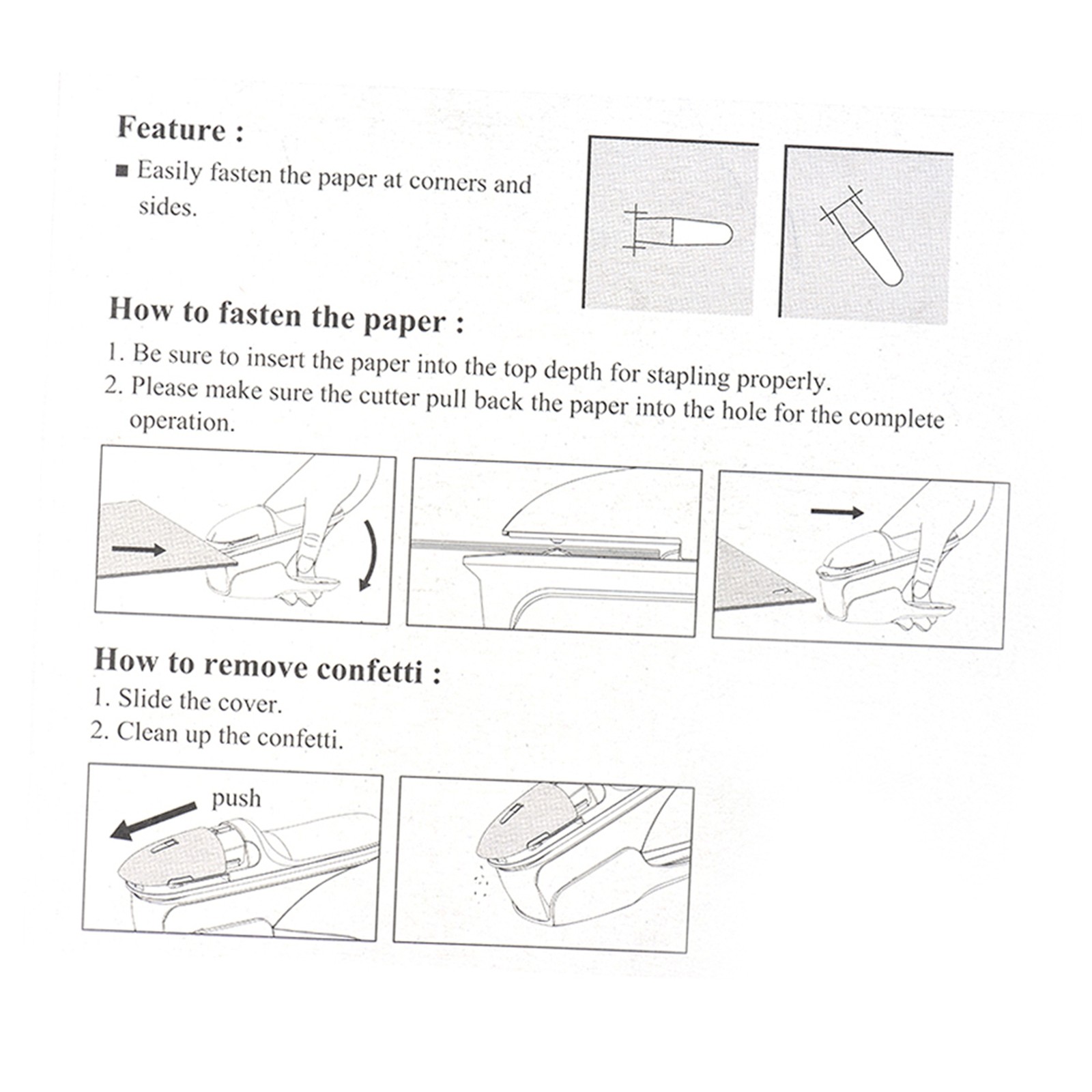 Hand-held Mini Safe Stapler Without Staples Staple Free Stapleless 7 Sheets