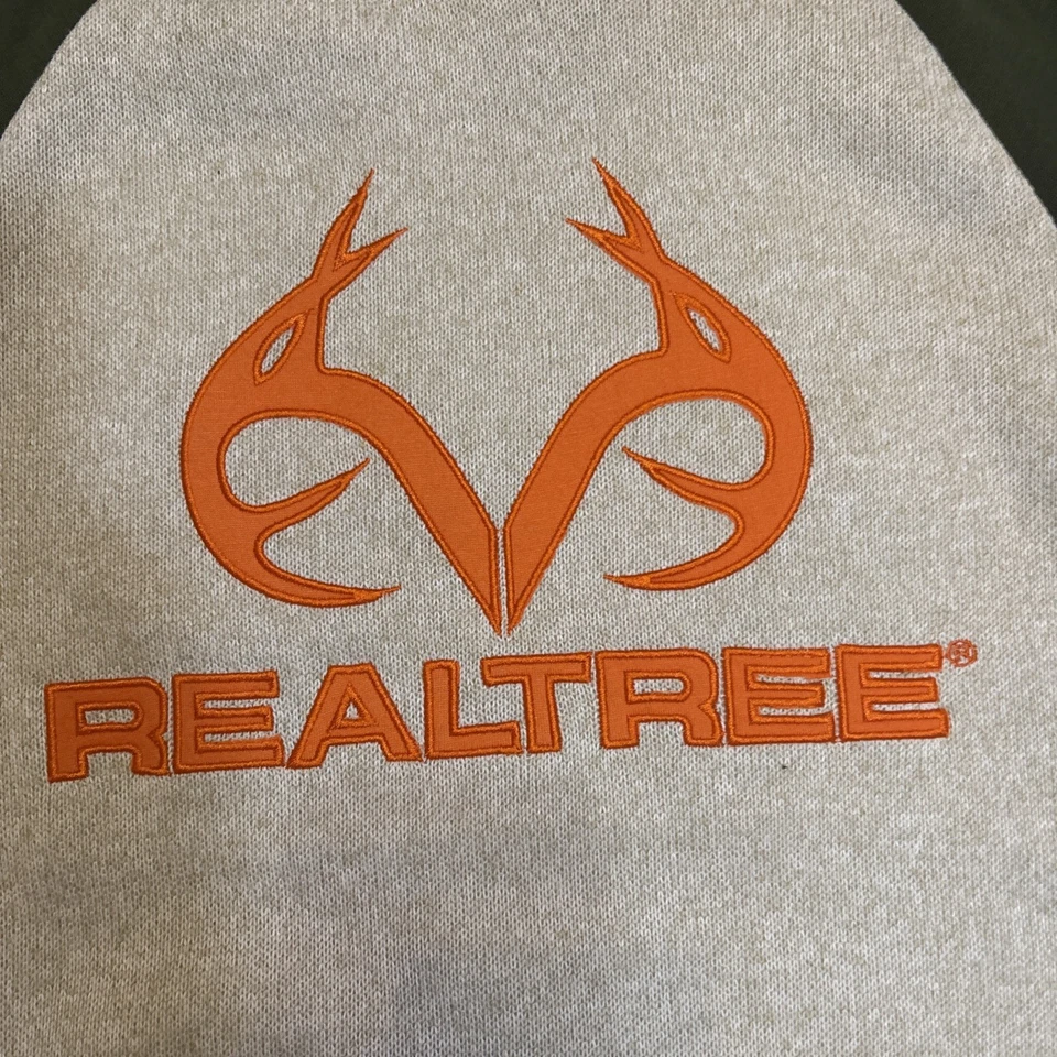 REALTREE Sudadera con Capucha Pullover SUDADERA Niño Talla 14-16 L NUEVO Beige Naranja Verde Foto 3 de 4