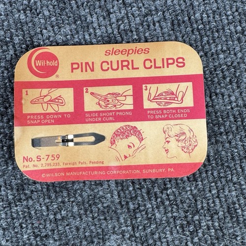 Vintage Metal Hair Clips Lot NOS Wave Clips Pin Curl Clips Spring Grip Curlers - Picture 10 of 13