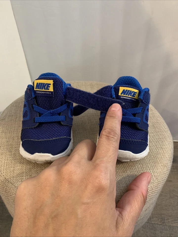 NIKE Downshifter 6 туфли кроссовки ребенка ясельного возраста Sz 3C Royal синий # 684981-402 - Изображение 3 из 4
