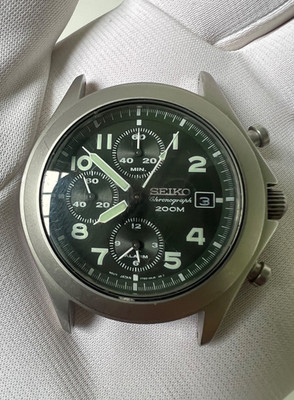 Seiko 7T92-0Bb0 Chronograph Uhr für Ersatzteile & Reparatur oder Teile