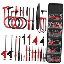 25PCS Silicone Multimeter Test Leads Kit: Replaceable Wire 25PCS: Red Black
