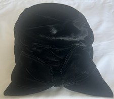 1940S VINTAGE Union Made EL514616USA Velour/Velveteen Hat With Pleats  Bow Sz 7