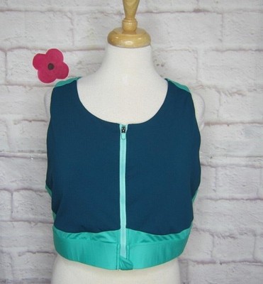 Fabletics No-Bounce Sports Bra Teal Green size 3X, XXXL, 20-22