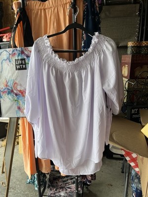 Zanzea XXXL Women's White  Shirt Tie at end of mid length sleeves