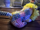 Vintage Patchwork  Lion Plush Rare Homemade Woodstock Hippie BOHO MCM 1960's — photo 3