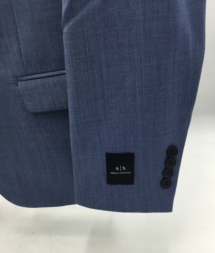 Armani Exchange Men'S  Slim-Fit Superfine Wool Suit, Blue ,USA 44S  38W - Image 2 of 4