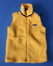Patagonia Kids 10 Yellow Sherpa Fleece Vest
