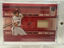 2005 Donruss Elite Back 2 Back Jacks Mike Schmidt Game Used Bat Card 61/125!
