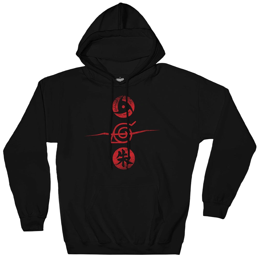 Sudadera con capucha Naruto Shippuden Itachi Uchiha Mangekyo Sharingan con licencia para adultos