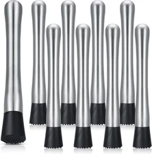 16 Pieces Muddler for Cocktails Stainless Steel Drink Muddler 8 Inch Long Mojito