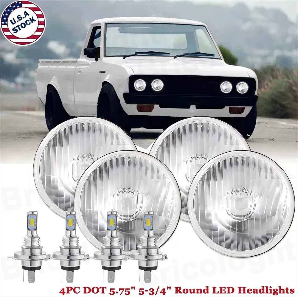Lentes De Luz De Parachoques Para Nissan Datsun 610 Y 620 Pickup 1972-1979 - 2 Piezas, Ámbar Y Transparente