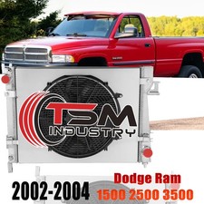 Tsm 4 Row Radiator+shroud Fan For 2002-2004 Dodge Ram 1500 2500 3500 4.7/5.7l V8
