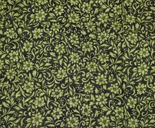 Susan Winget Noel Christmas Fabric 47 x 42 Benartex Green Black Poinsettia 03613
