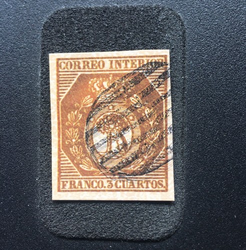Es.23 Spain ed 23 Escudo 3 cu. 💶 bronce 1853, bonito certificad, apx 12150€