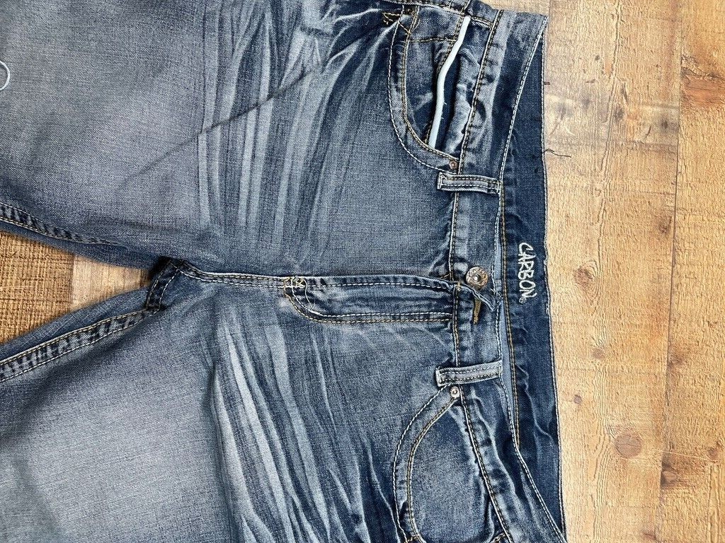 Carbon Jean Shorts  Raw Edge Mens 36 - P4967 View 2
