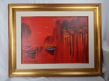 ELIANO FANTUZZI OLIO SU TELA FIRMATO CONTROFIRMATO RETRO CON CORNICE