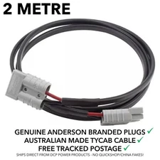 2m 50 Amp Anderson Plug Extension Lead 6mm Cable Genuine