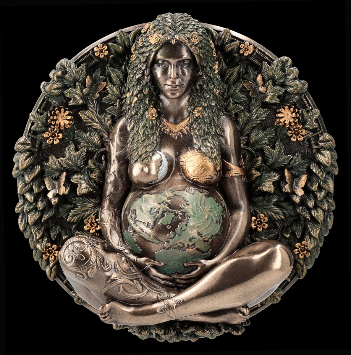 Wall Relief Gaia - Mother Earth - Fantasy Wall Decoration 14.5cm