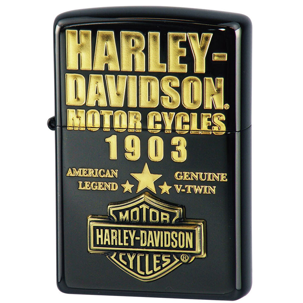 Zippo Harley Davidson Japan Limited Ion Black Gold Bar