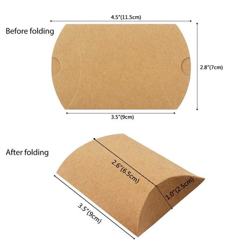 1000X Wedding Favor Box Cute Craft Paper Pillow Party Favour Gift Cake Candy Bag - Picture 7 of 7