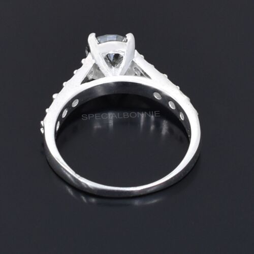 Beautiful 1Ct Brilliant Cut Gray Diamond Certified Ring, Amazing Shine & Bling. - Picture 4 of 11
