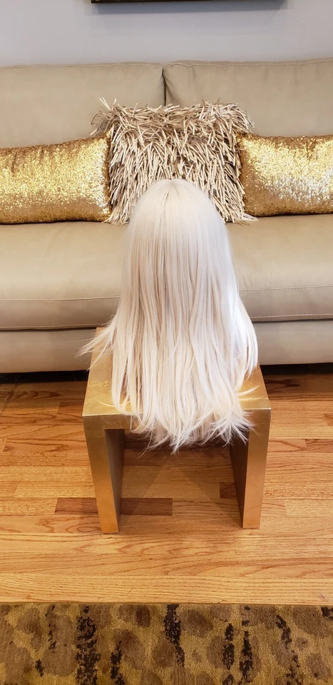 Платиновая БЛОНДИНКА смесь человеческих волос многоцветные волнистые кудрявые челки слои - Изображение 4 из 4