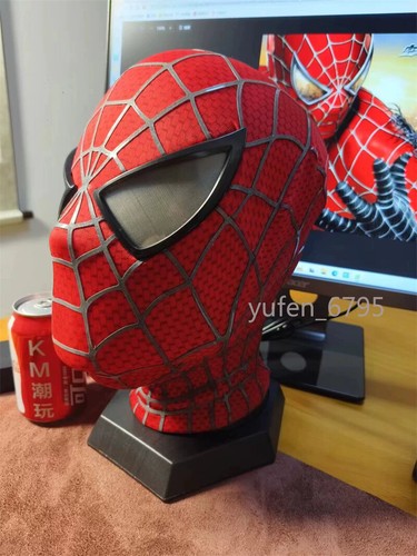 Nuevo Hecho a Mano Clásico Toby Spider-man Máscara 3D Cara Concha Ojos Casco Juegos con disfraces utilería - Imagen 3 de 8