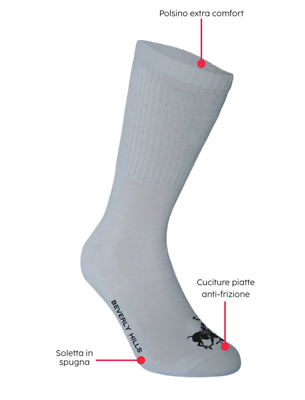 sesto senso Calze Spugna Sportive Colorate Corte Cotone Donna Uomo 3 Paia Bianche 35-38 3 Pack Bianco
