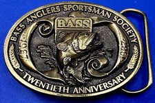 Bass Anglers Sportsman Society 20th Anniversary Fishing Club Belt Buckle