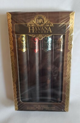Havana Club Parfum Cigar Sprays (4) 1.17 oz for Men -Designed in France NEW 