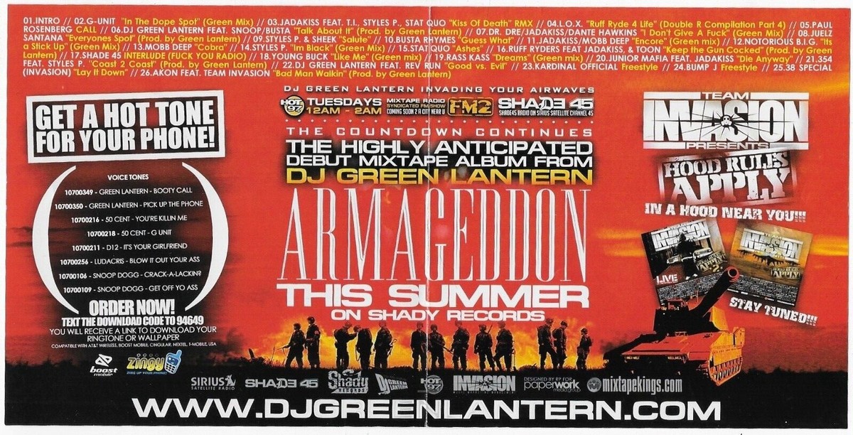 5 Star General - The Evil Genius By DJ Green Lantern Promo CD.