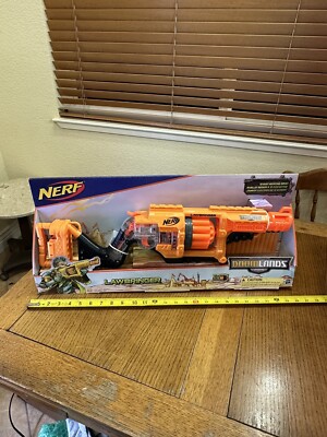 Hasbro Nerf DoomLands 2169 Lawbringer 12 Dart Rotating Drum Age 8 Up NEW
