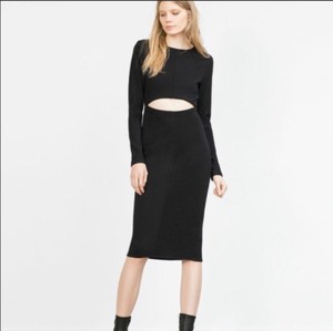 zara cut out dress
