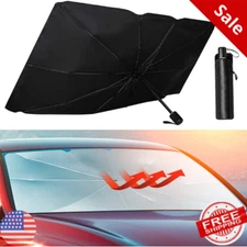 Ontel Brella Shield Analog Car Windshield Sun Shade Block UV Rays 57 X 31 inch