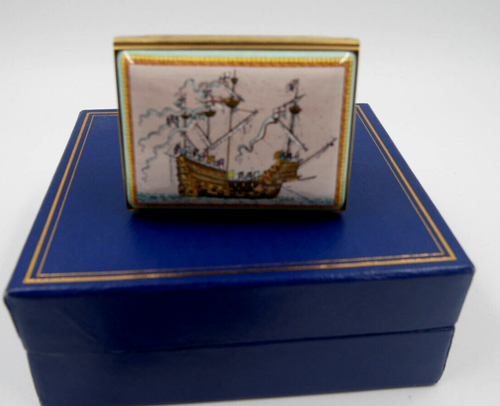 HALCYON DAYS ENAMEL BOX THE MARY ROSE SHIPPING INTEREST LTD EDITION 350 BOXED - Picture 6 of 10