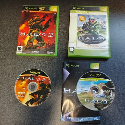 Halo Combat Evolved & Halo 2 Bundle - Microsoft Xbox Original Spiel mit Anleitungen*
