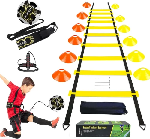 YHOTOGEA Football Training Equipment for Kids Speed Agility Set