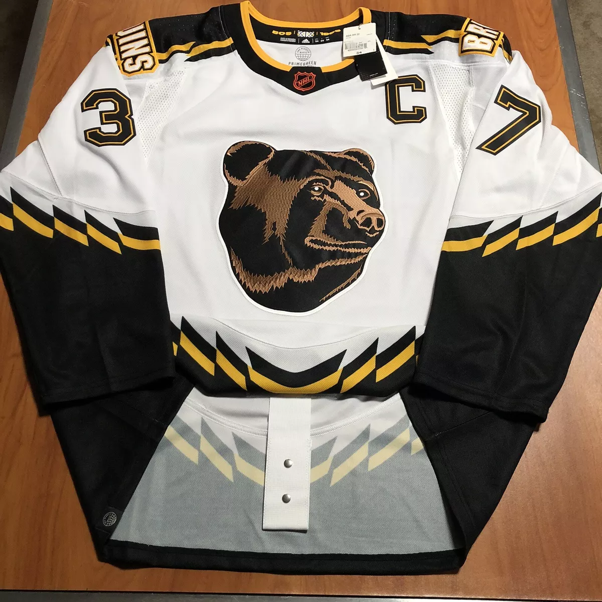 Adidas Patrice Bergeron Boston Bruins Pooh Bear Reverse Retro Jersey White  54