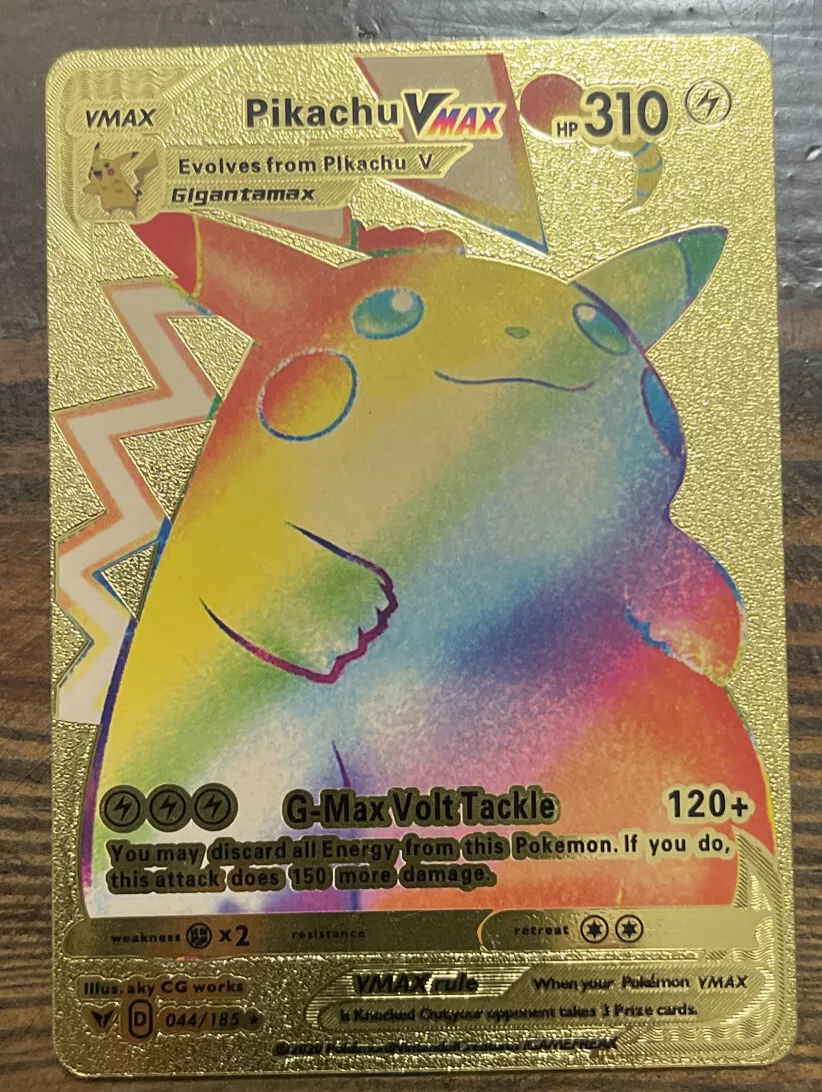 Pikachu VMax Gigantamax Silver Foil Pokemon Card 310hp