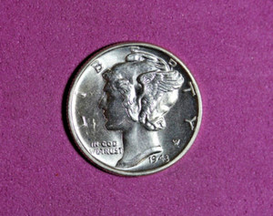 1943- Mercury Dime #P18420